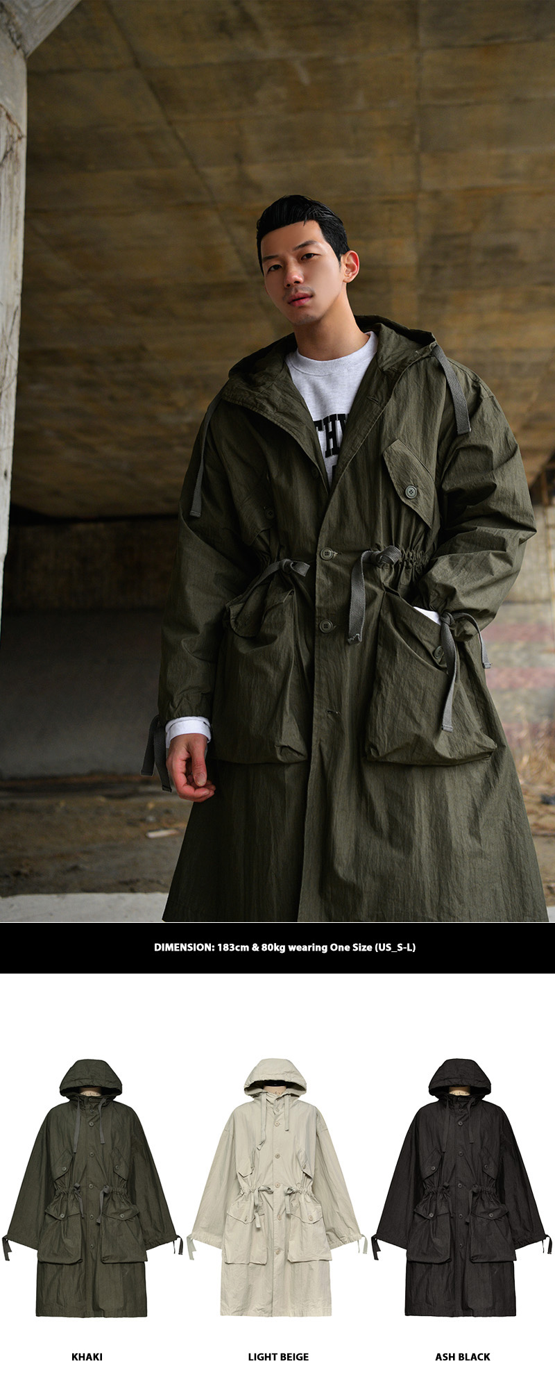 Tough Edgy Vintage Military Mod Mens Strap Long Field Hood